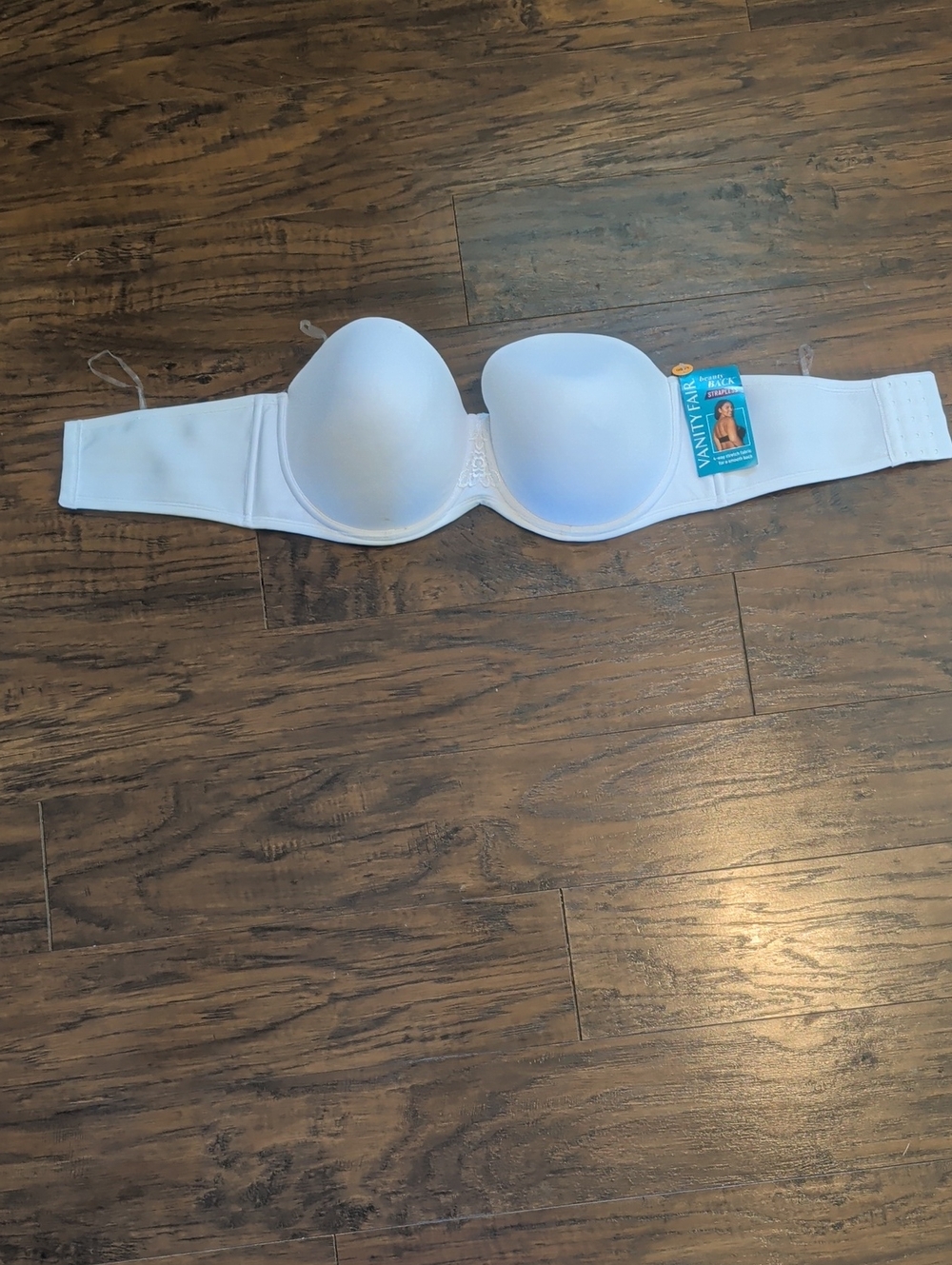 Vanity Fair White Strapless Smooth Back Bra